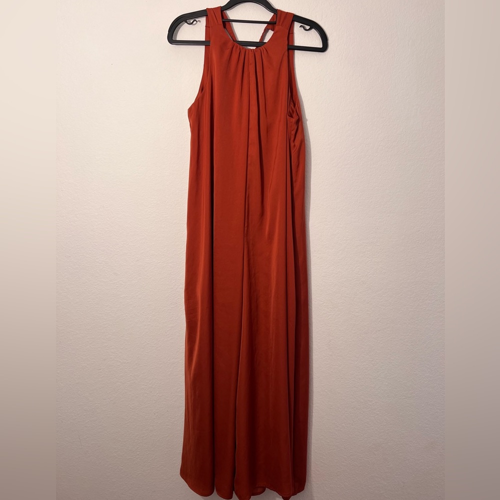 Banana Republic Jumpsuit Rustic Burnt Orange Wide Leg Size Small Petite NWOT
